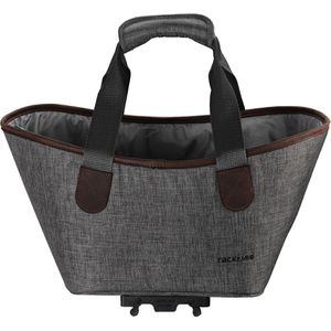 Racktime Gepäckträgertasche Agnetha, grau, 15 Liter, Einkaufstasche, wasserabweisend, reflektierend