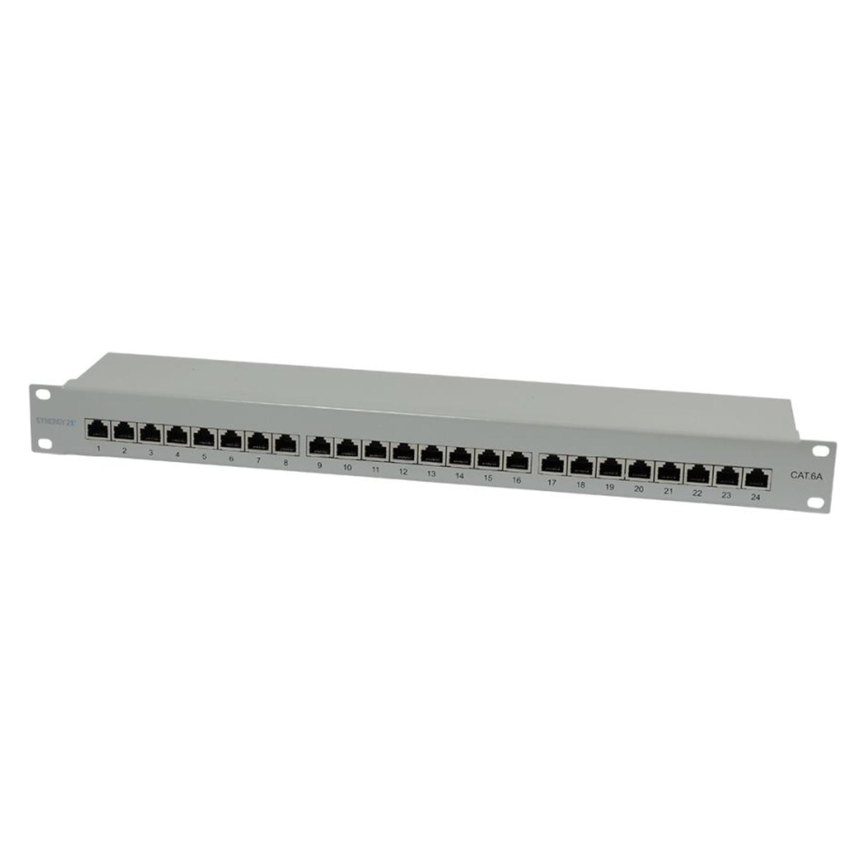 Synergy 21 Patch Panel 24xTP, CAT6A, 500Mhz, 19", Lichtgrau LSA (S216311V2)