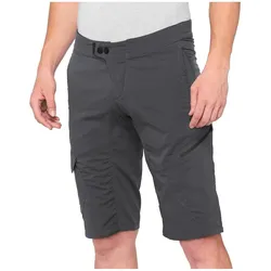 100%, Herren, Velohosen, MTB WEAR Unisex Ridecamp Charcoal-32 Short, Charcoal (Schwarz), M (32), Grau
