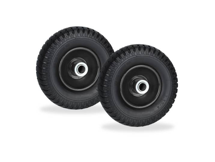 Schubkarrenrad 2.50-4 2er-Set Schwarz