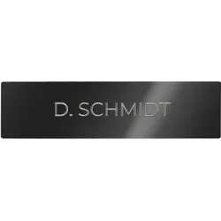 DoorBird D21x Namensschild für eine Ruftaste, individuelle Gravur – Titan-Optik (PVD)