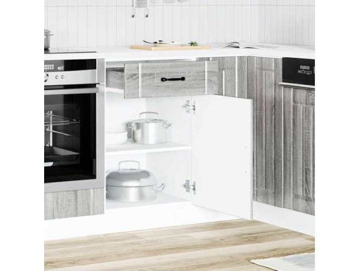 KTHLBRH Küchenschrank Lucca 50 x 46 x 81,5 cm, Sonoma-Grau Robuste Spanplatte, 60 kg Kapazität, verstellbare Füße, Tür mit Tür