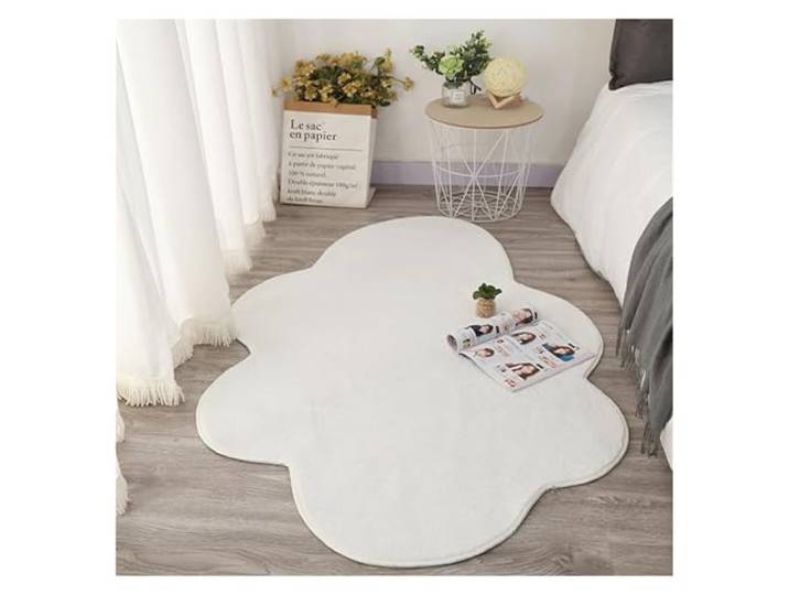Teppiche for Schlafzimmer, weiße Nachttisch-Bodenmatte in Wolkenform Flauschiger, weicher Wohnzimmer-Dekorationsteppich, dicker Plüsch-Lounge-Teppich(Color6,200x300cm)