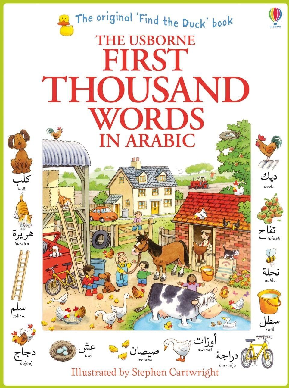 Usborne Publishing Ltd First Thousand Words in Arabic by Heather Amery - Usborne Bilingual Arabic-English Word Book - Paperback - Ages 5-7 - 1000 Words with Pictures