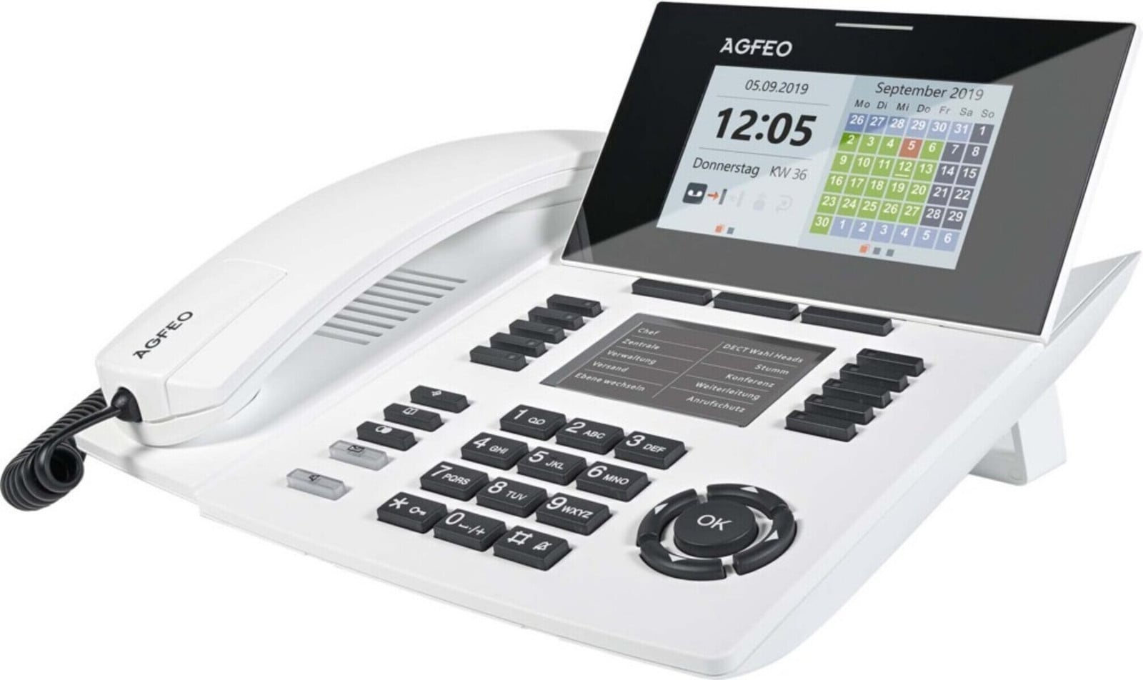 AGFEO ST 56 IP-sensorfoon VoIP-telefoon wit
