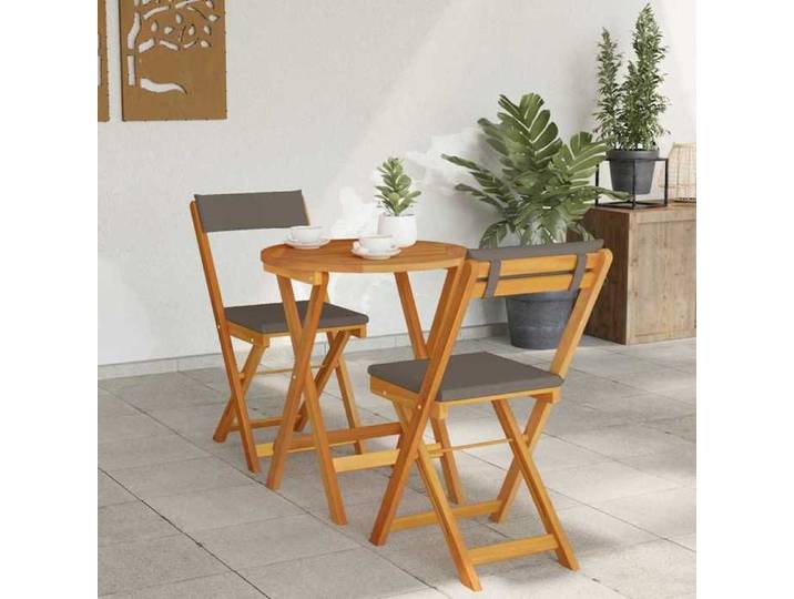 Marron Mobilier de patio - SARAZYJ - Ensemble de salle à manger pour jardin - 3 pcs - Huile Naturelle Hot77908782