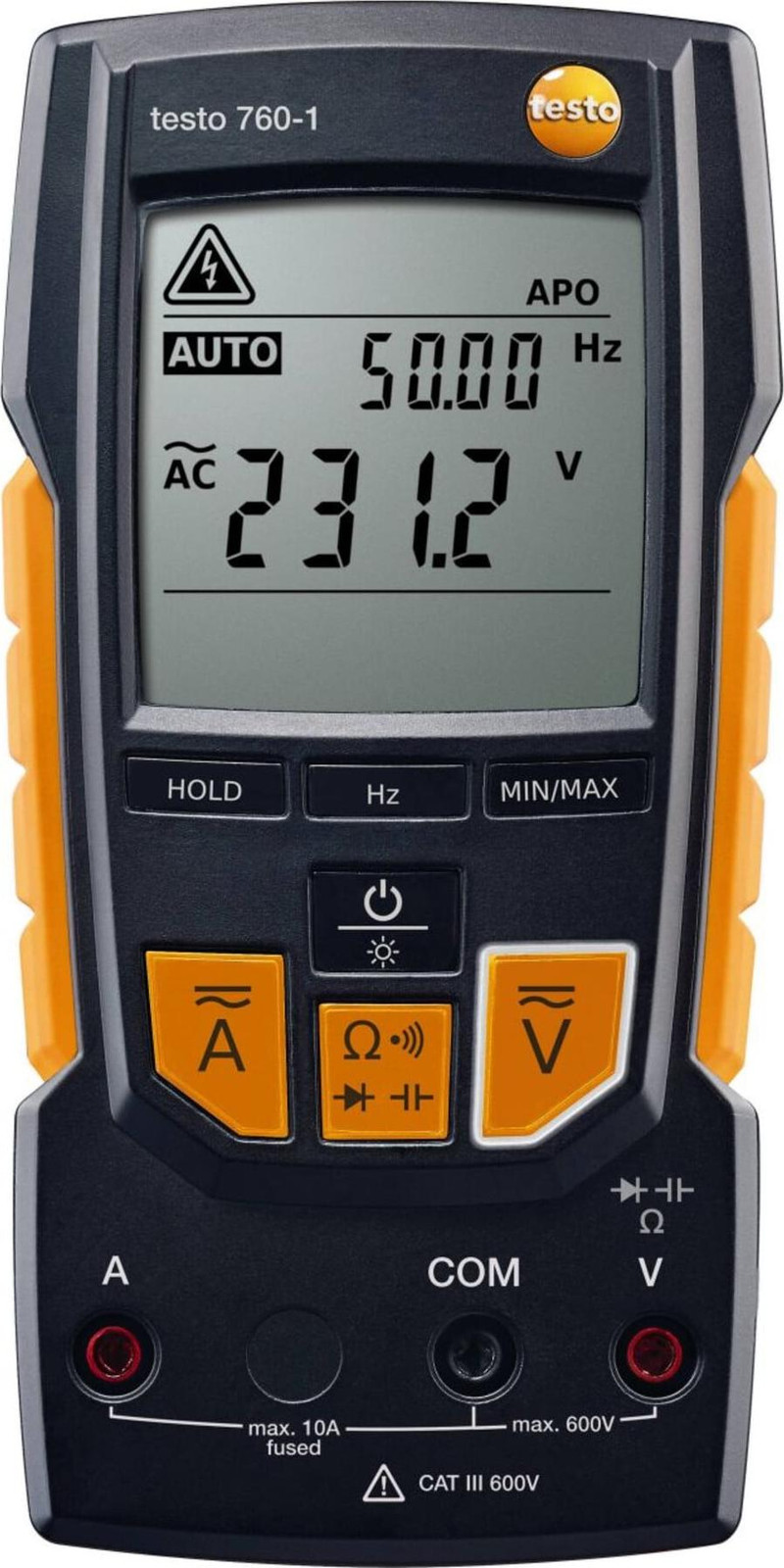 Testo digitale multimeter RMS 600 VAC, 600 VDC, 10 ADC (TESTO 760-1)