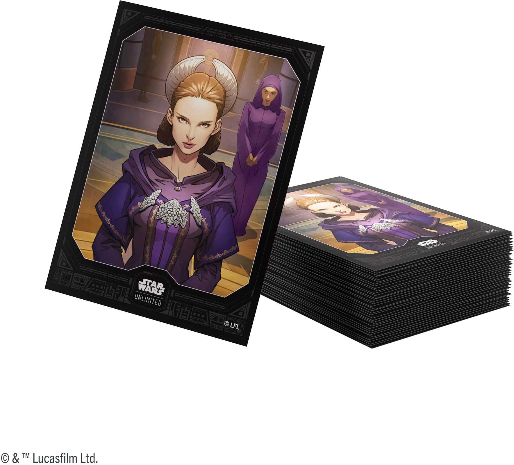Gamegenic Star Wars: Unlimited Premium Art Sleeves Set 6 Padmé Amidala for Card Game Accessories, Standard-Sized, 60 Art Sleeves and 2 Clear Sleeves