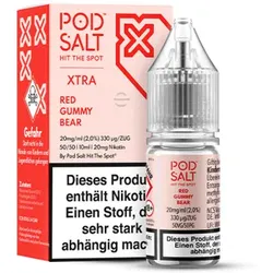 Pod Salt Xtra Red Gummy Bear NicSalt Liquid 10ml / 10mg
