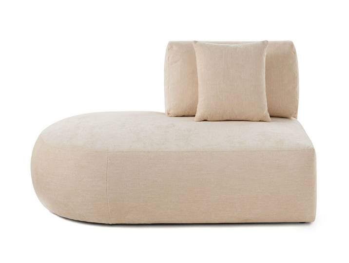 Lisa Design Santorini - module d'assise gauche - en tissu texturé \, Beige