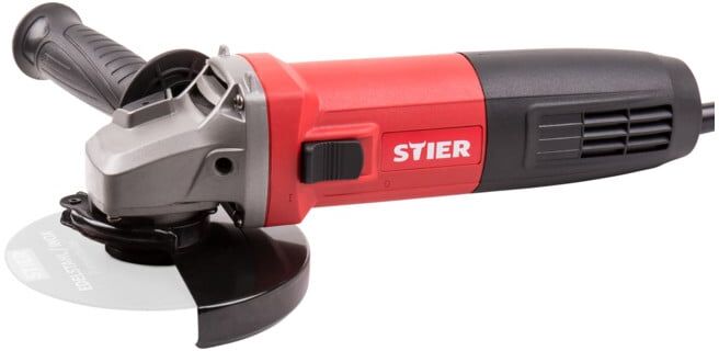 Meuleuse d'angle STIER AG125CD, 125 mm, 850 W, 230 V, pour meulage/coupe, meuleuse angulaire (903041)