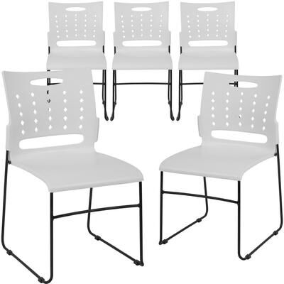 5 Pack 881 lb. Capacity Sled Base Stack Chair