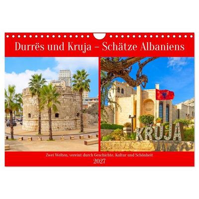 Durrës und Kruja – Schätze Albaniens (Wandkalender 2027 DIN A4 quer), CALVENDO Monatskalender