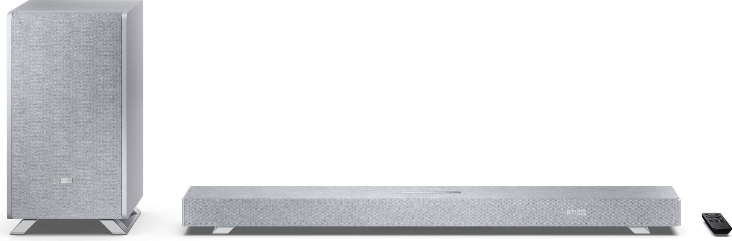 Sharp HT-SBW53121(SL), 3.1.2 Kanäle, 182 W, DTS 5.1, DTS-HD, DTS:X, Dolby Atmos, Dolby Digital, Dolby Digital Plus, Dolby TrueHD, Benutzerdefinierung, Spiel, Film, Musik, Nacht, Sport, Voice, 212 W, Kabellos