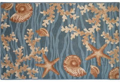 Mayberry Rug Seaside Beach Treasures Coastal Beach Rug