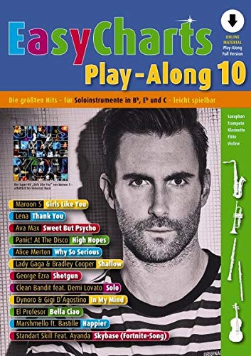 Uwe Bye - Easy Charts Play-Along: Die größten Hits spielerisch leicht gesetzt. Band 10. C/Eb/Bb-Instrument. Ausgabe mit Online-Audiodatei. (Music Factory) - Preis vom 30.09.2026 09:01:18 h