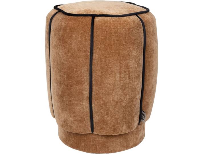 Dutchbone Donna Poef Velours Lichtbruin