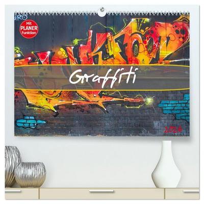 Graffiti (hochwertiger Premium Wandkalender 2026 DIN A2 quer), Kunstdruck in Hochglanz