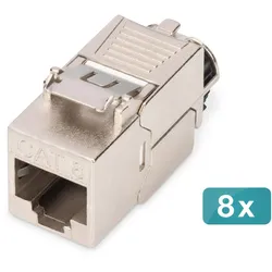 Digitus Cat.8.I Keystone Modul geschirmt, werkzeuglos, Staubkappe, 8 Stk.