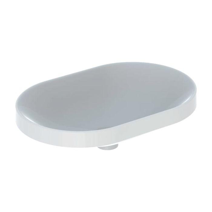 Geberit VariForm Einbauwaschtisch 500731012 60x40cm, ohne Hahnloch, Überlauf, elliptisch, weiß