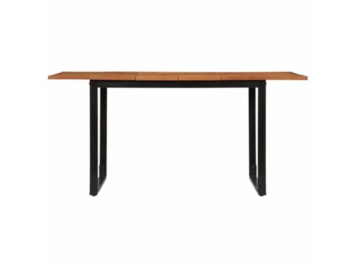 KGHERMDF Esstisch 160x80x75 cm Massivholz Akazie Stabiles Eisengestell, Industriestil, Für Innen Und Außen, Einzigartige Maserung