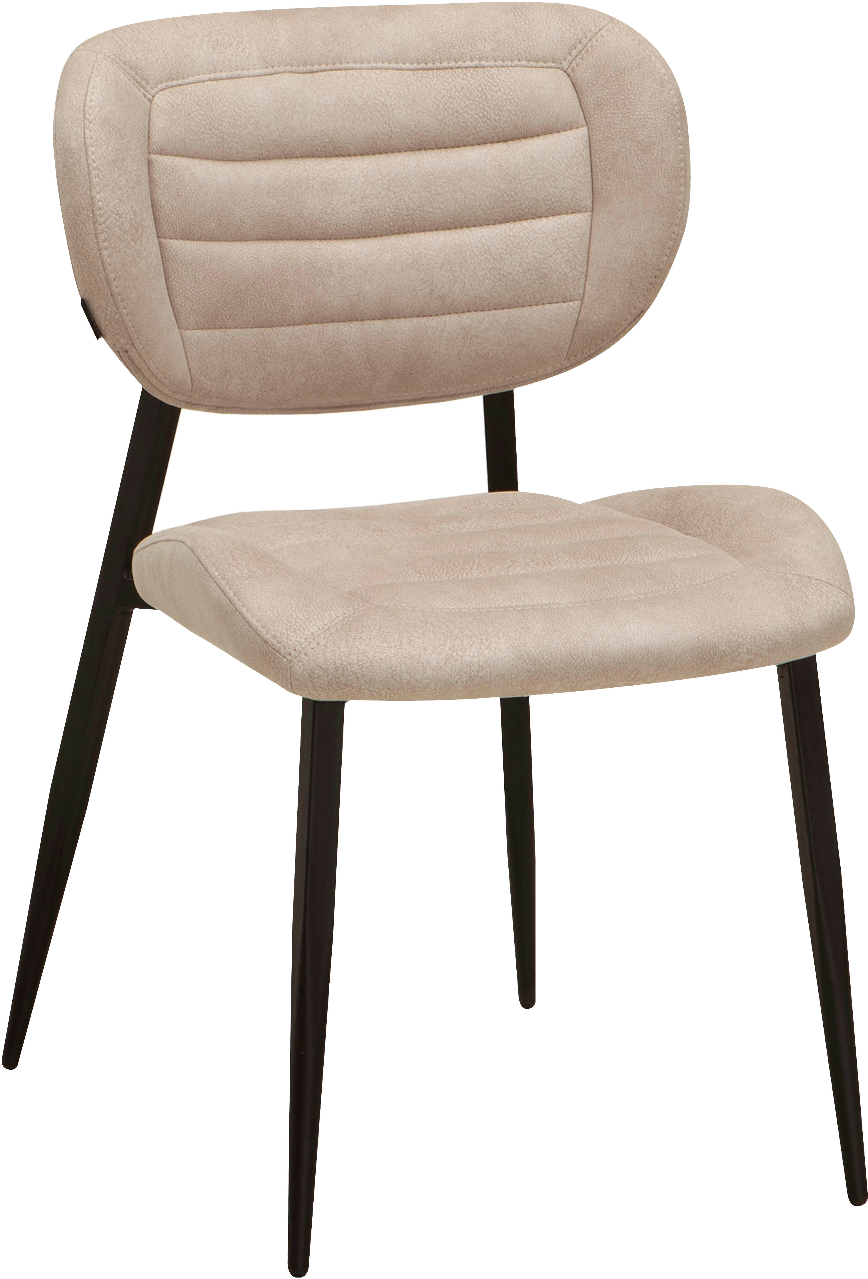Esszimmerstuhl OMG DESIGN "Rikki", beige (sand, schwarz, sand), B:52cm H:84cm T:62cm, Stühle, Esszimmerstuhl, bequemer Polsterstuhl in modernen Farben
