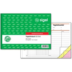 SIGEL Formularbuch Tagelohnbuch DIN A5 quer 3x 40 Seiten