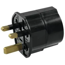 OMNITRONIC Adapter EU/UK Stecker 13A sw