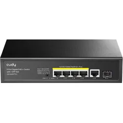 Cudy Netzwerk Switch RJ45/SFP (5 Ports), Netzwerk Switch, Schwarz