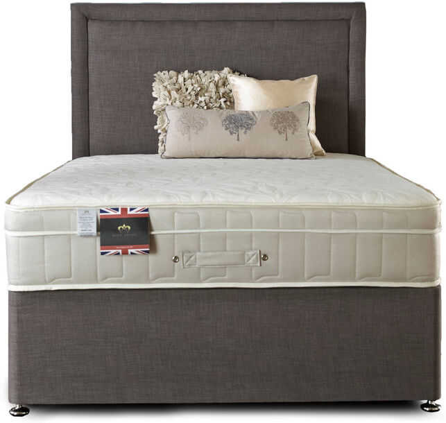 Fairmont Park Arkin Upholstered Drawers Bed with Mattress Plum Linen Double (4'6)
