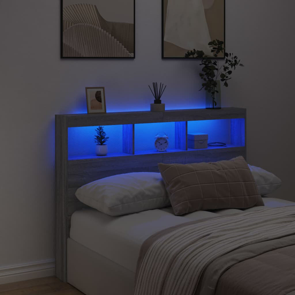 Metro Cedria Headboard Grey Sonoma Double - 140 x 200 cm