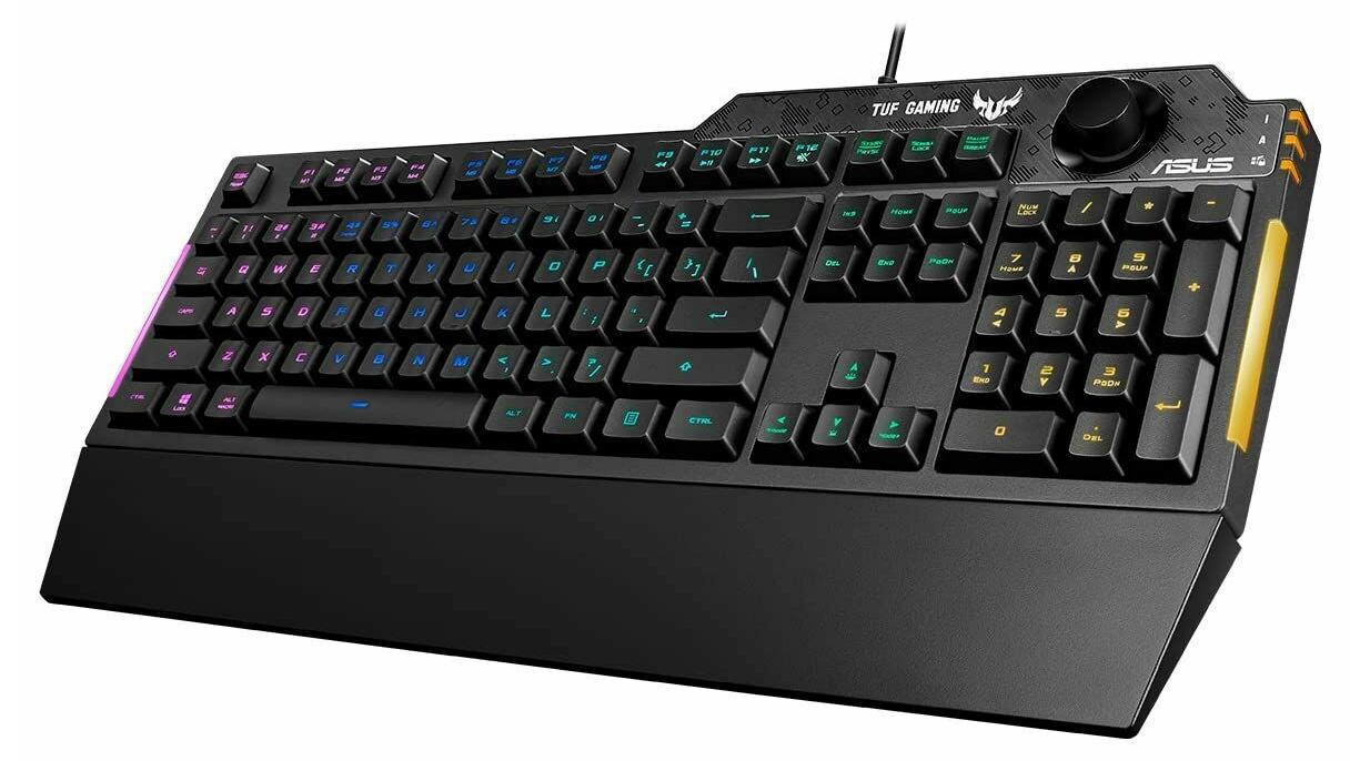 ASUS TUF Gaming K1 Bekabeld Membraan Toetsenbord met RGB LED, Zwart