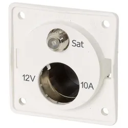 Kombisteckdose 12V+ SAT weiß