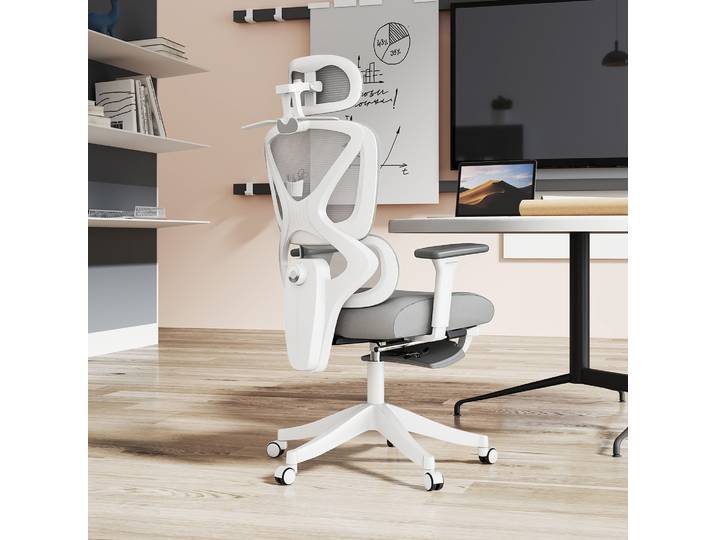 HOMCOM Fauteuil Bureau Réglable Dossier Inclinable Noir