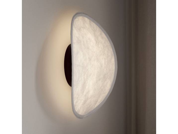 Tense LED-Wandleuchte, weiß/schwarz, Ø 35 cm - New Works - Wohnzimmer - Design - Kunststoff - Einflammig