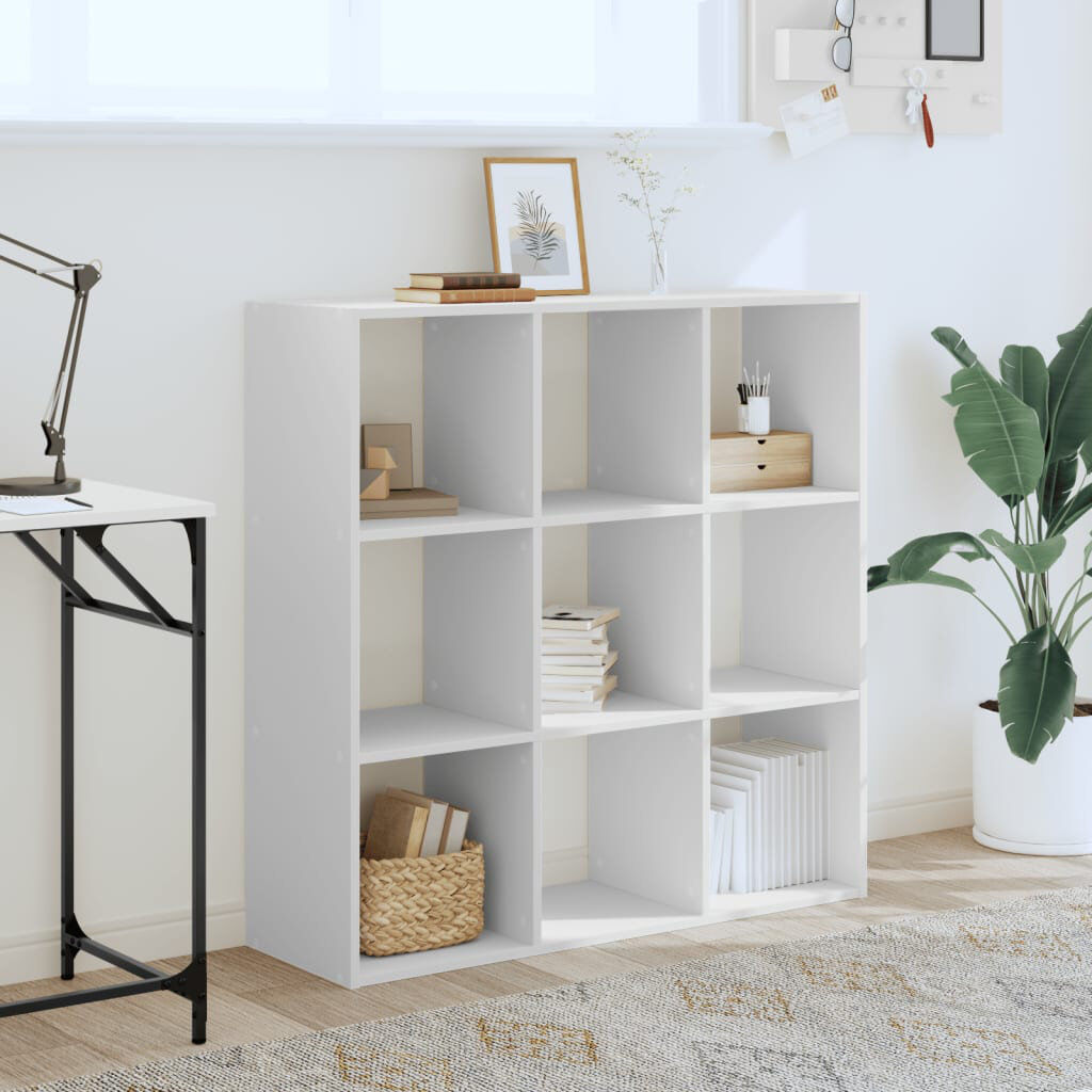 Lily Manor Abdul 102 cm H x 102 cm W Bookcase White 102cm H X 102cm W X 32cm D