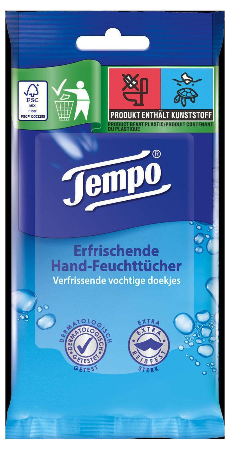 Tempo Handreinigungstücher Erfrischend 1-lagig 830366