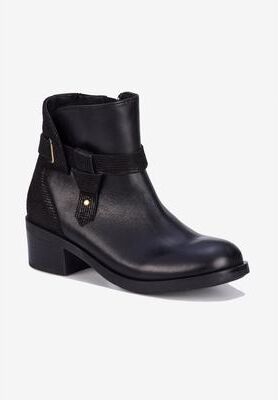 Women's Delia Bootie by Ros Hommerson in Black Napa Leather (Size 11 M)