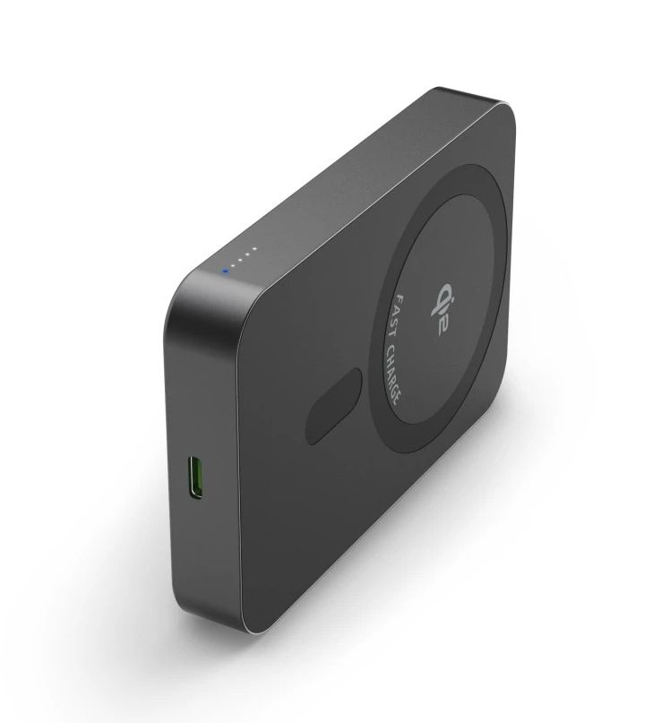 Hama 201752 Power Pack Qi2 Wireless 10000 mAh Powerbank USB Typ-C Kabelloses Laden (Anthrazit) 00201752