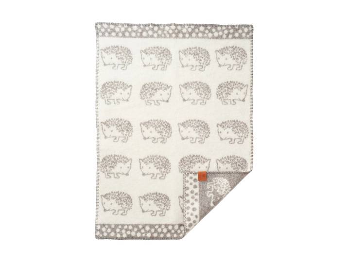 Klippan Yllefabrik Couverture enfant Hedgehog 65x90 cm Gris