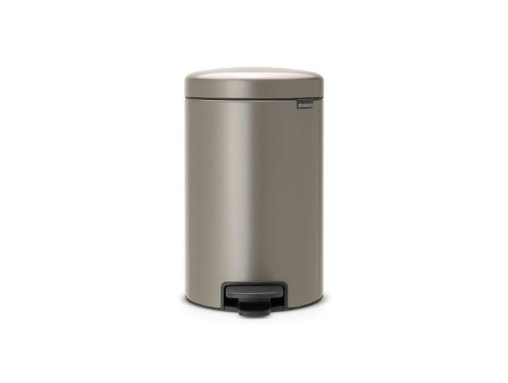 Brabantia Abfalleimer NEW Icon, Platinfarben, Kunststoff, 12 l, 25.1x41.1x33.8 cm, Haushalt & Reinigung, Reinigung, Mülleimer & Abfallsammler