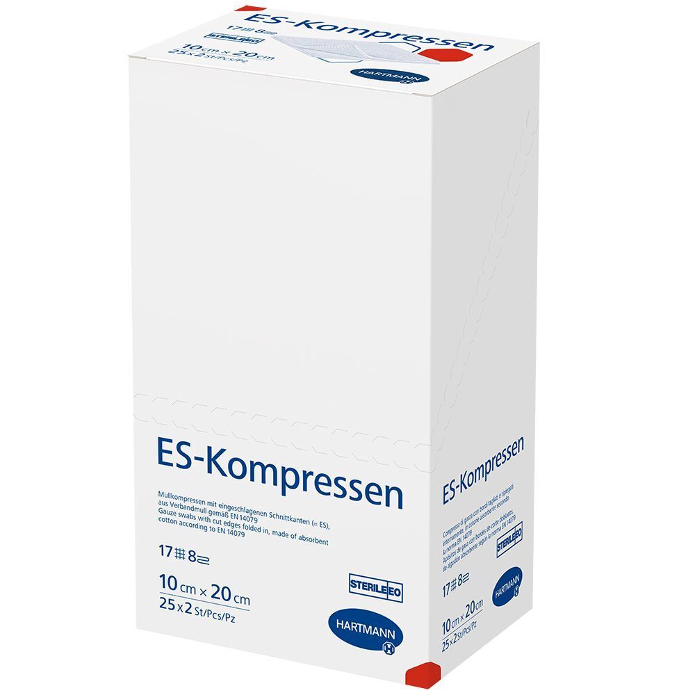 Es-Kompressen steril 10x20 cm 8fach 25x2 St Kompressen