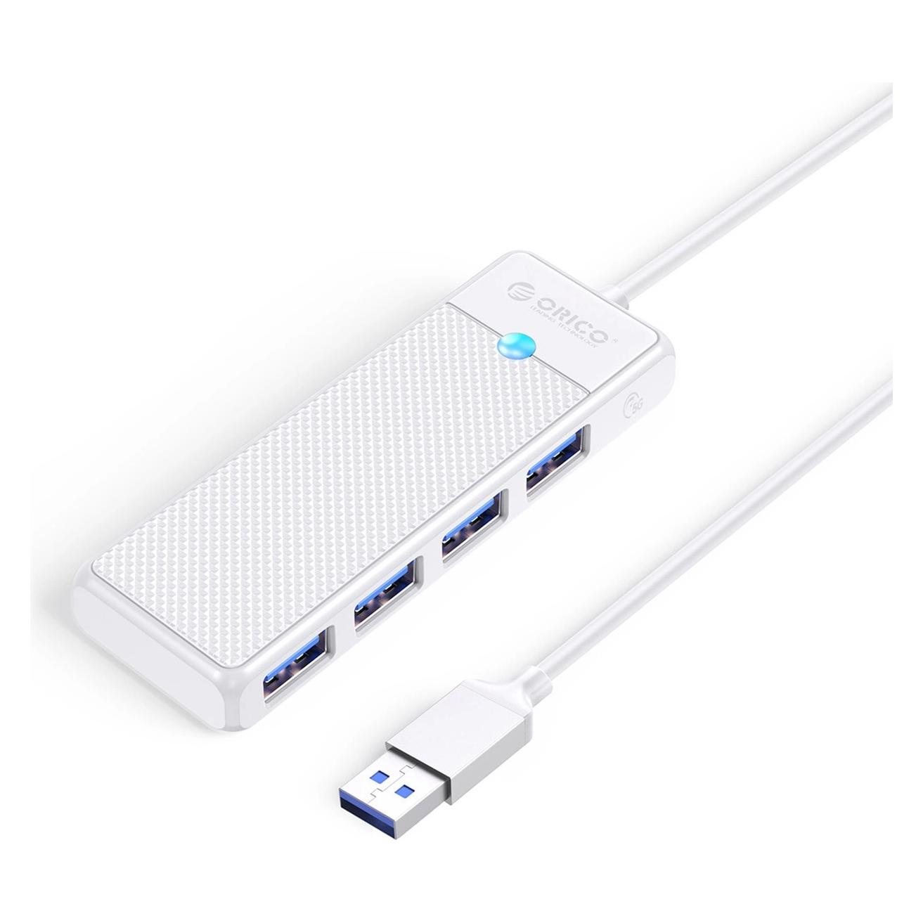 Orico HUB USB Hub USB PAPW4A-U3 4-portowy 4x USB-A 3.0 0,15 m - biały (USB-A, 4 Ports) (72069659)