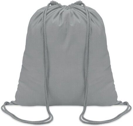 Sac à cordon en coton publicitaire coton gris