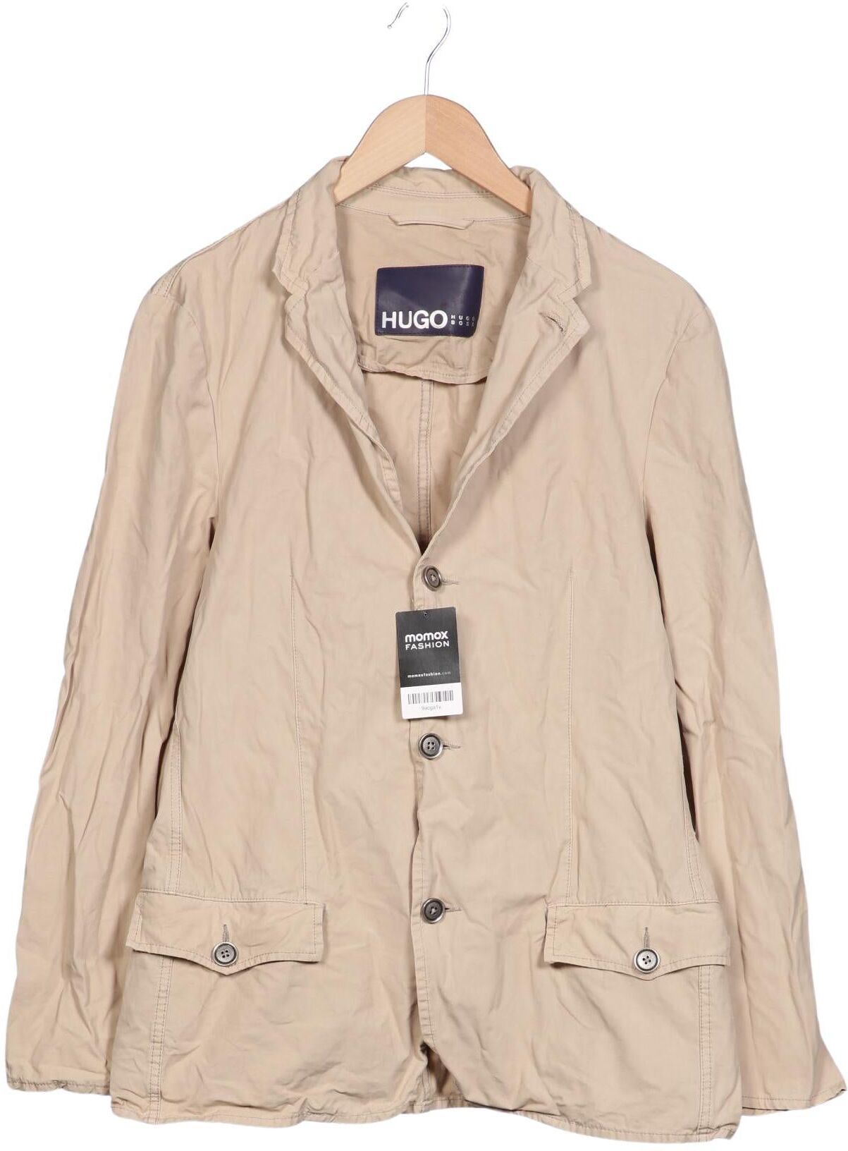 Hugo by Hugo Boss Damen Jacke, Beige, Gr. L, Baumwolle - Second Hand