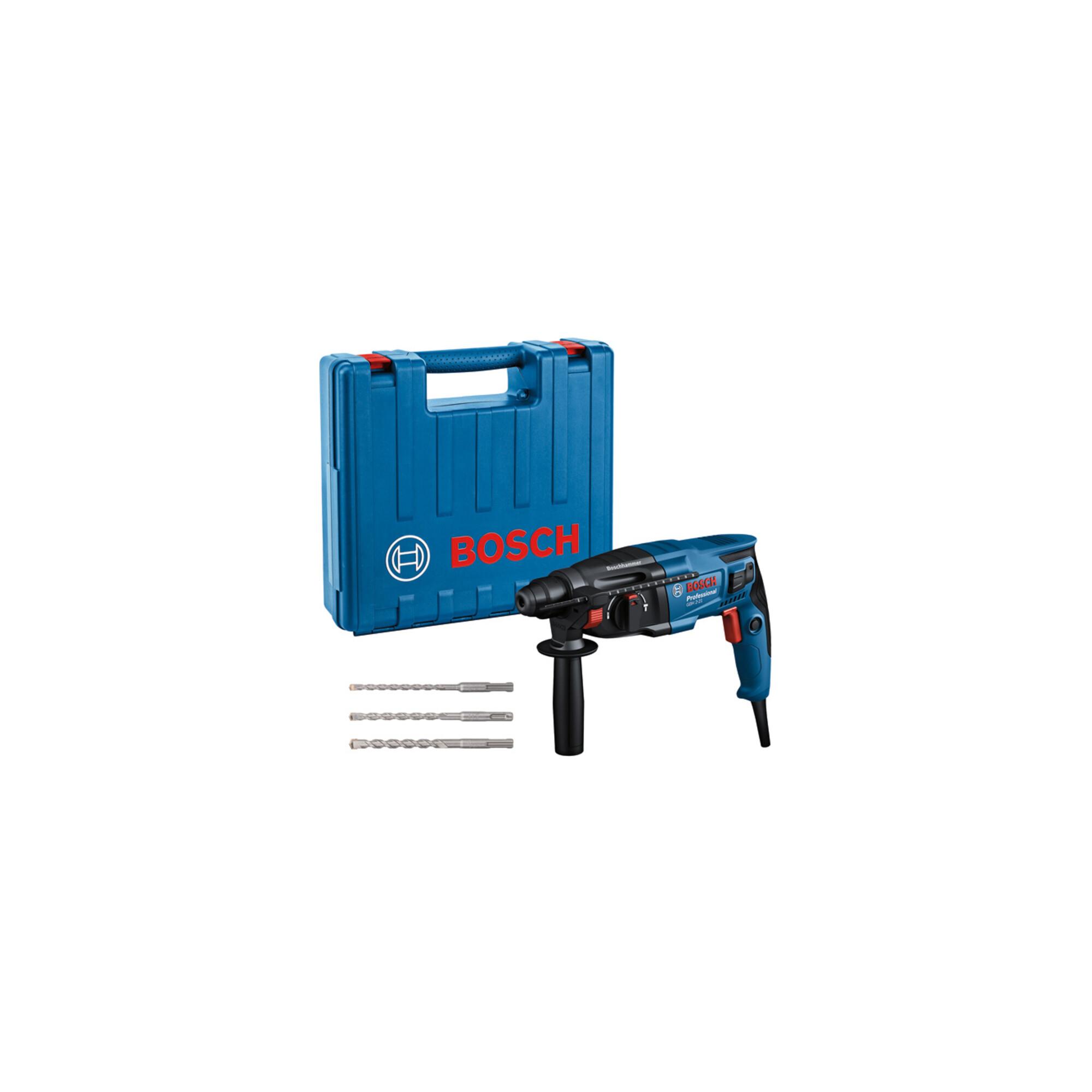 BOSCH Bohrhammer mit SDS plus GBH 2-21, mit 1 x Bohrer SDS plus 6/8/10 mm, Leistungsaufnahme:720 W, Schlagenergie:2.1 J, 3165140105819 (06112A6002)