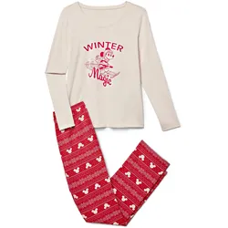 Tchibo - Pyjama »Mickey and Friends« - Damen - Gr. L - creme