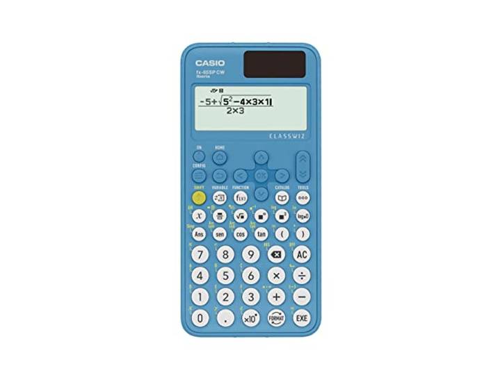 Casio FX-85SP CW - Wetenschappelijke rekenmachine, aanbevolen voor Spaans en Portugese cv, 5 talen, meer dan 300 functies, zonne-energie, blauw