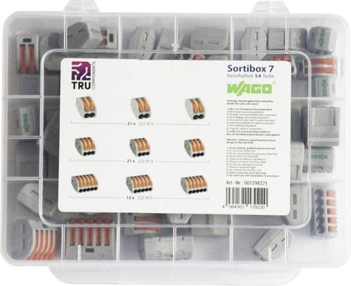 WAGO WA-741-744 Verbindungsklemmen-Sortiment flexibel: 0.08-2.5mm² starr: 0.08-2.5mm² 54St.