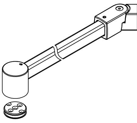 HSK Duschkabinenbau KG HSK Ersatzteile Stabilisationsbügel flexible Anbindung, Länge 1.500 mm, Alu Silber-matt, E85349-01 E85349-01